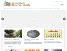 Tablet Screenshot of lambertvillehistoricalsociety.org